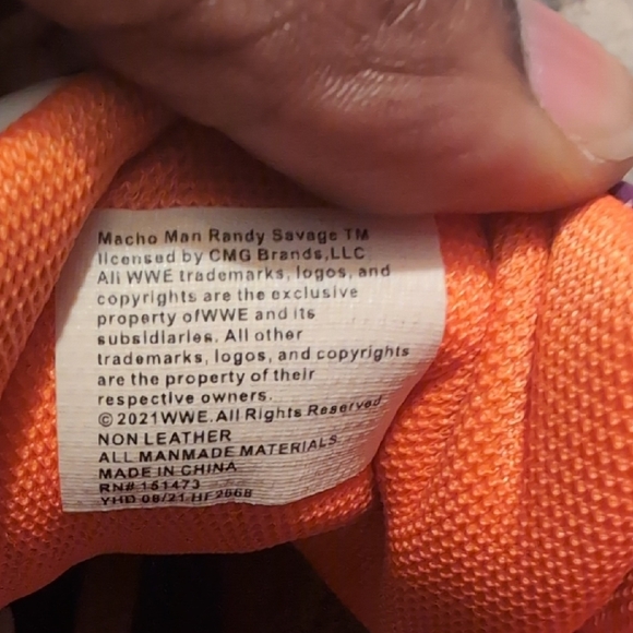 Ooooh Yeah! Macho Man Randy Savage Hi Tops - Orange and Purple - Picture 4 of 4